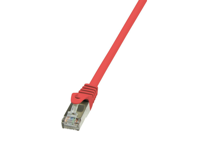 LogiLink Câble Patch, Cat. 5e, F/UTP, 5 m, rouge, gaine en