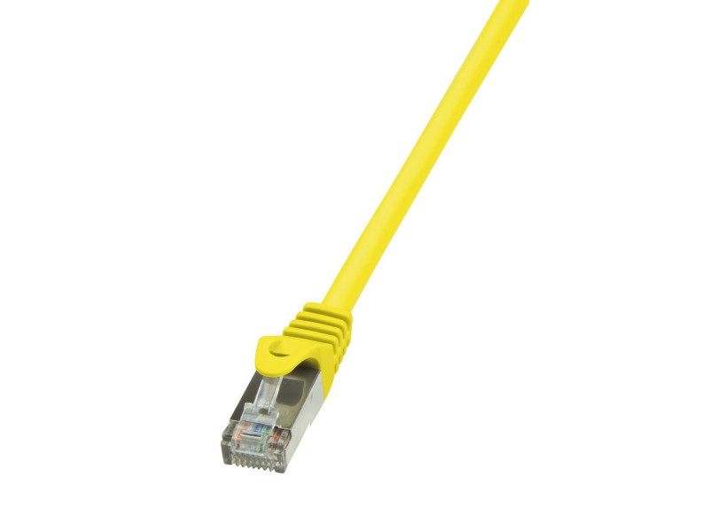 LogiLink Câble Patch, Cat. 5e, F/UTP, 7,5 m, jaune, gaine en