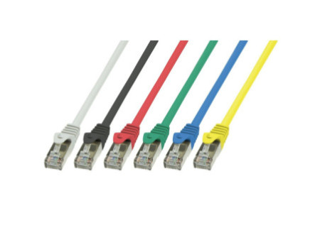 LogiLink Câble Patch, Cat. 5e, F/UTP, 7,5 m, jaune, gaine en