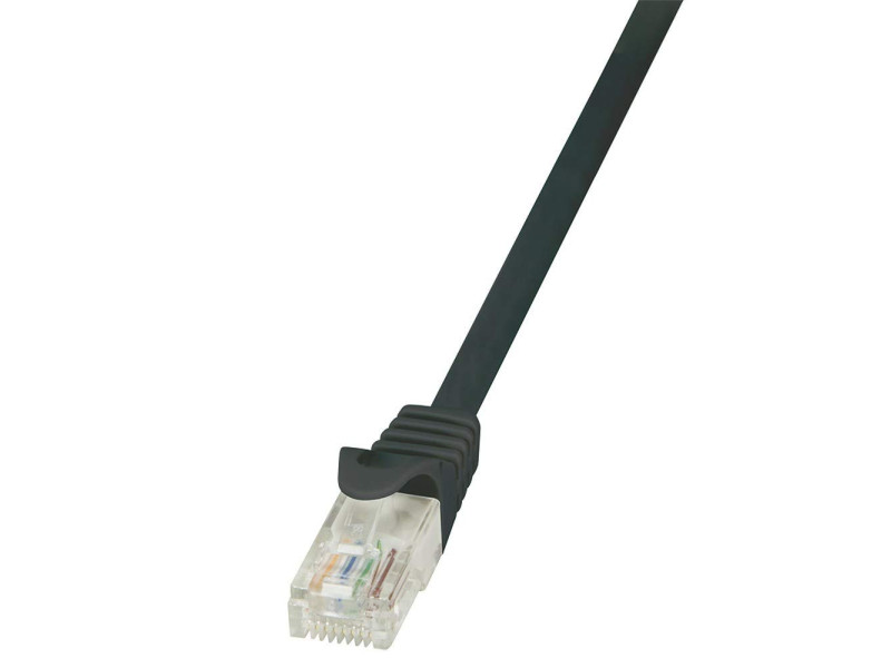 LogiLink Câble patch, Cat. 5, U/UTP, 0,25 m, noir, gaine en