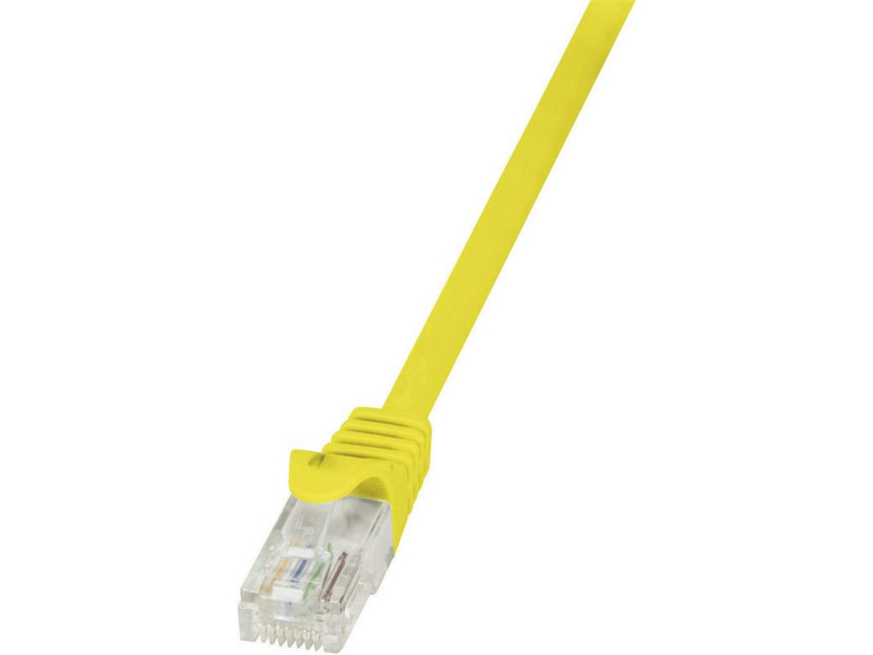 LogiLink Câble patch, Cat.5e, U/UTP, 0,25 m, jaune, gaine en