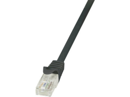 LogiLink Câble patch, Cat. 5e, U/UTP, 1,0 m, noir, gaine en