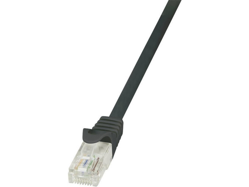 LogiLink Câble patch, Cat. 5e, U/UTP, 1,0 m, noir, gaine en