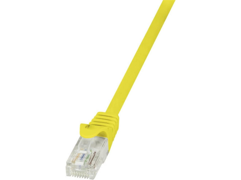 LogiLink Câble patch, Cat. 5e, U/UTP, 1,0 m, jaune, gaine en