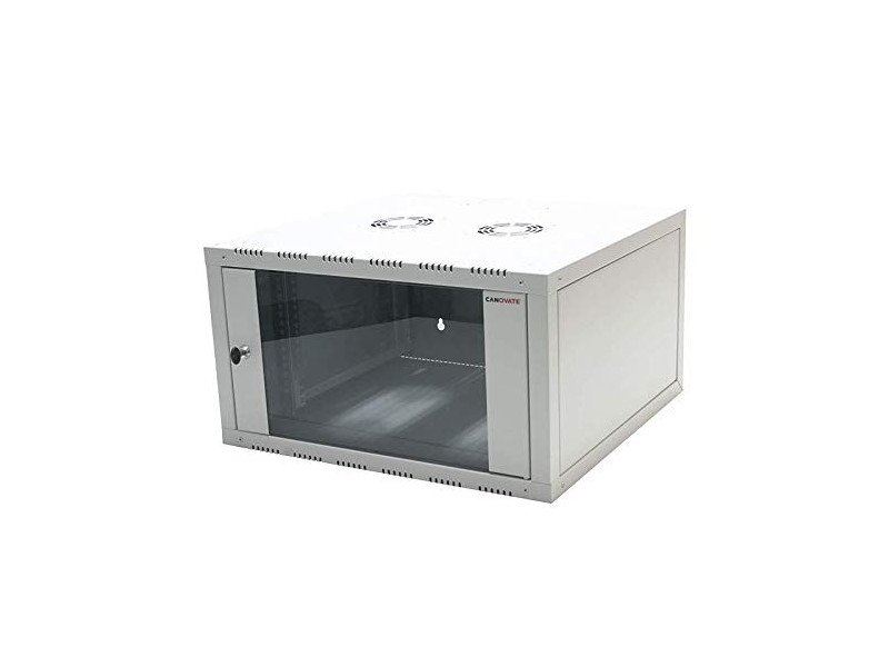 LogiLink Coffret mural 19', une pièce, 6 U, gris clair