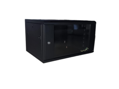 LogiLink Coffret mural 19', une pièce, 6 U, noir