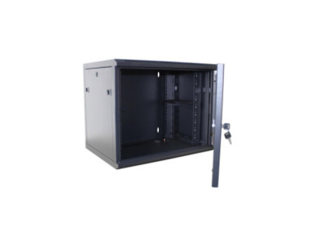 LogiLink Coffret mural 19', une pièce, 6 U, noir