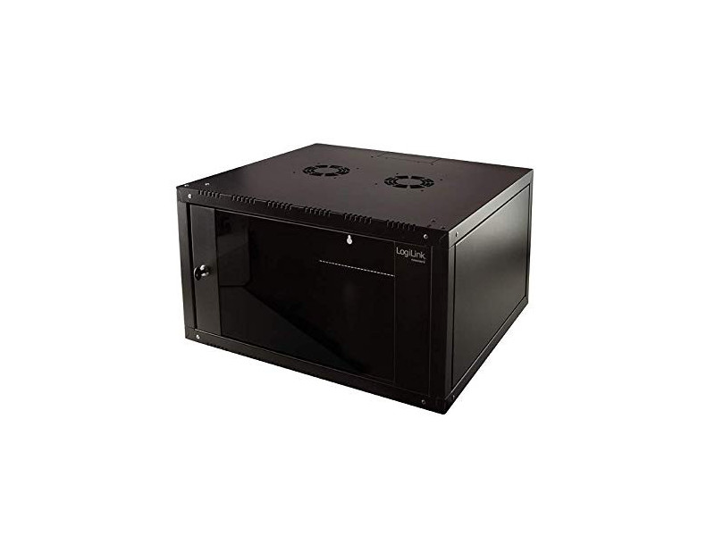 LogiLink Coffret mural 19', une pièce, 9 U, noir