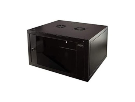 LogiLink Coffret mural 19', une pièce, 15 U, noir