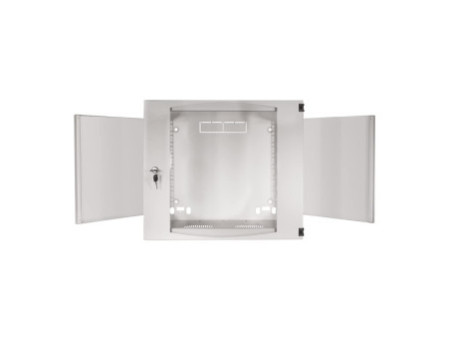 LogiLink Coffret mural 19', une pièce, 6 U, gris clair
