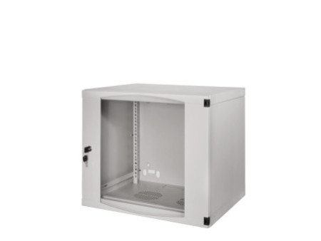 LogiLink Coffret mural, une pièce, 9 U, gris clair