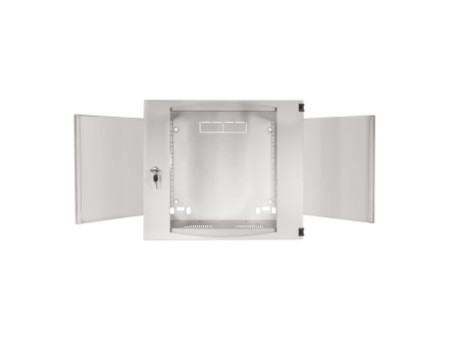 LogiLink Coffret mural, une pièce, 9 U, gris clair
