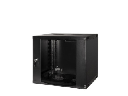 LogiLink Coffret mural 19', une pièce, 9 U, noir-gris