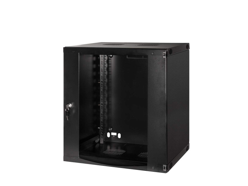 LogiLink Coffret mural 19', une pièce, 12 U, noir-gris