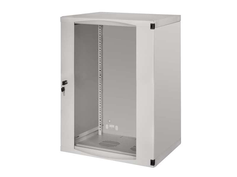 LogiLink Coffret mural 19', une pièce, 15 U, gris clair