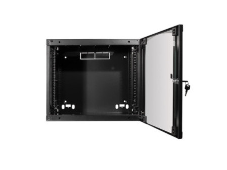 LogiLink Coffret mural 19', une pièce, 15 U, noir-gris