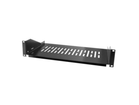 LogiLink Etagère 19', 2 U, montage fixe, (P)250 mm, noir