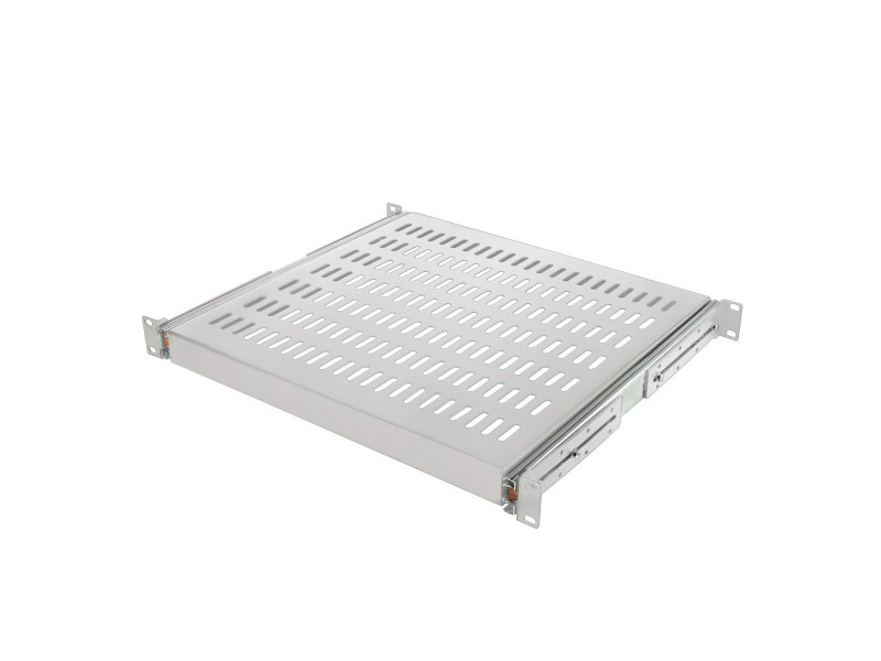 LogiLink Etagère 19', 1 U, téléscopique, (P)400 mm, gris