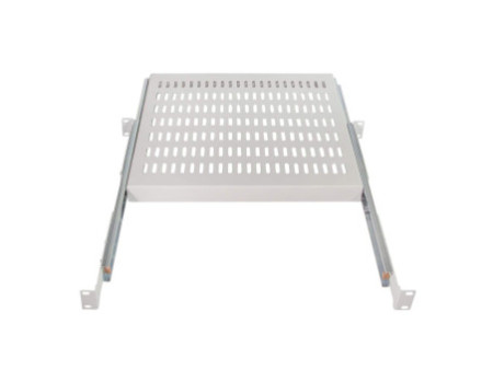 LogiLink Etagère 19', 1 U, téléscopique, (P)400 mm, gris