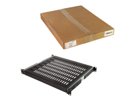 LogiLink Etagère 19', 1 U, téléscopique, (P)400 mm, noir