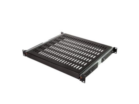 LogiLink Etagère 19', 1 U, téléscopique, (P)600 mm, noir