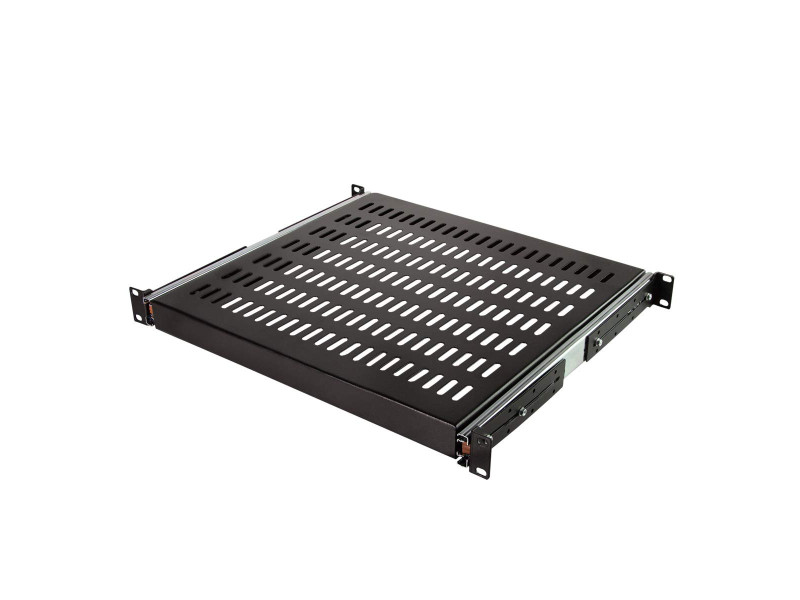 LogiLink Etagère 19', 1 U, téléscopique, (P)600 mm, noir