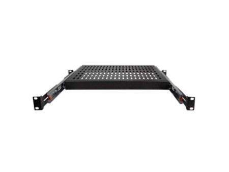 LogiLink Etagère 19', 1 U, téléscopique, (P)600 mm, noir
