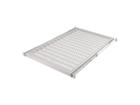 LogiLink Etagère 19', 1 U, téléscopique, (P)800 mm, gris