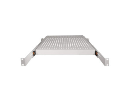 LogiLink Etagère 19', 1 U, téléscopique, (P)800 mm, gris