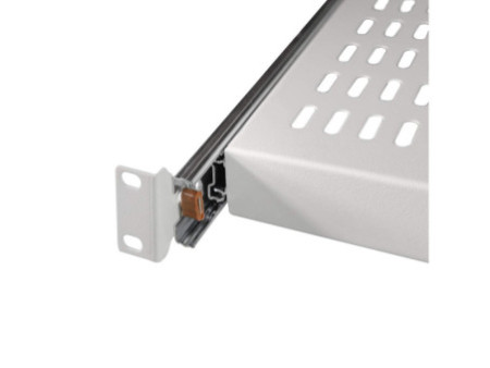 LogiLink Etagère 19', 1 U, téléscopique, (P)800 mm, gris