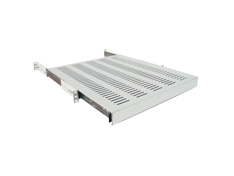 LogiLink Etagère 19', 1 U, téléscopique, (P)1.000 mm, gris