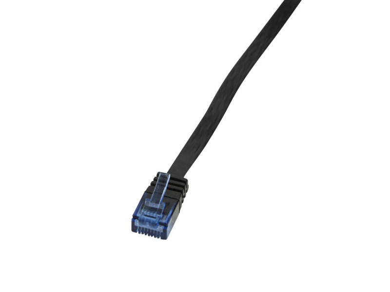 LogiLink Câble patch plat U/UTP, Cat. 5e, 3,0 m, noir