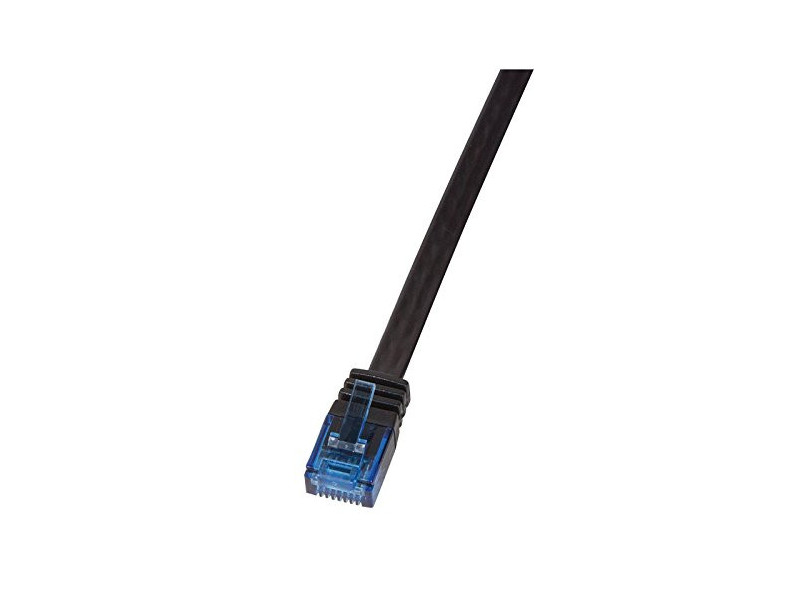 LogiLink Câble patch plat U/UTP, Cat. 5e, 5,0 m, noir
