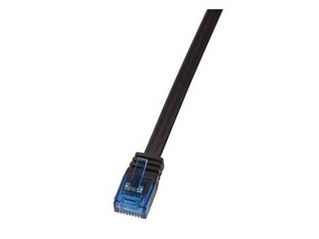 LogiLink Câble patch plat U/UTP, Cat. 5e, 7,5 m, noir