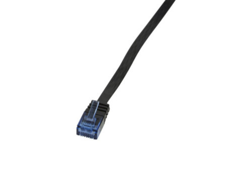 LogiLink Câble patch plat U/UTP, Cat. 5e, 15,0 m, noir