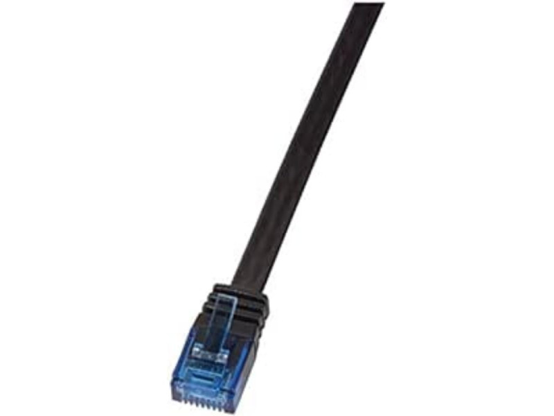 LogiLink Câble patch plat U/UTP, Cat. 5e, 20 m, noir