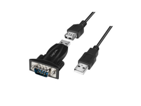 LogiLink Adaptateur USB 2.0 - RS232, noir