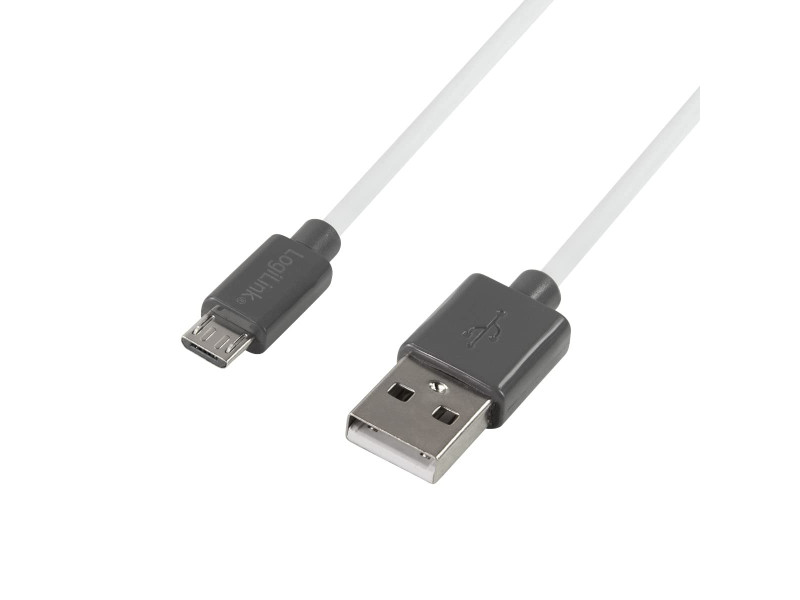 LogiLink Câble USB 2.0, USB A - micro USB B mâle, 1,8 m