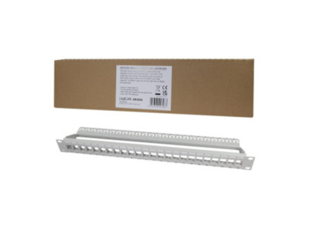 LogiLink Panneau de brassage keystone 19', non blindé, gris