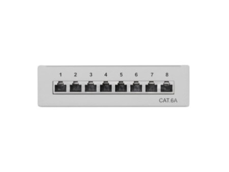 LogiLink Panneau de brassage de bureau, Cat.6A, 8 ports,