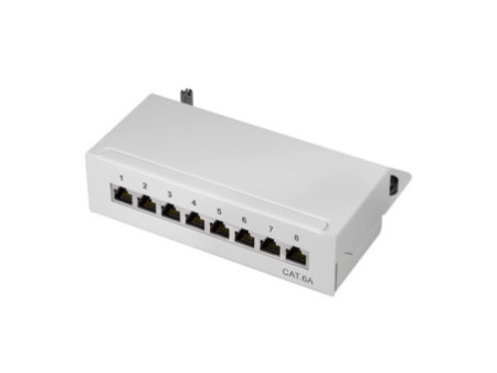 LogiLink Panneau de brassage de bureau, Cat.6A, 8 ports,