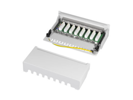 LogiLink Panneau de brassage de bureau, Cat.6A, 8 ports,
