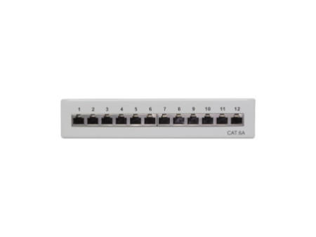 LogiLink Panneau de brassage de bureau Cat. 6A, 12 ports,