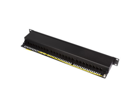 LogiLink Panneau de brassage 19' Cat.6A, 24 ports, noir, 1U