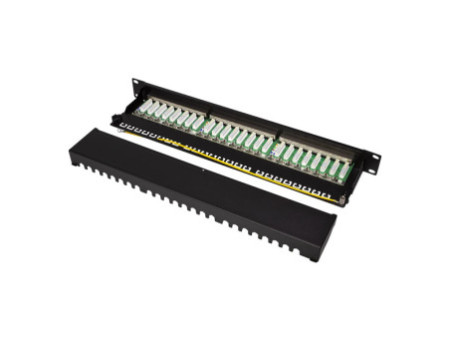 LogiLink Panneau de brassage 19' Cat.6A, 24 ports, noir, 1U