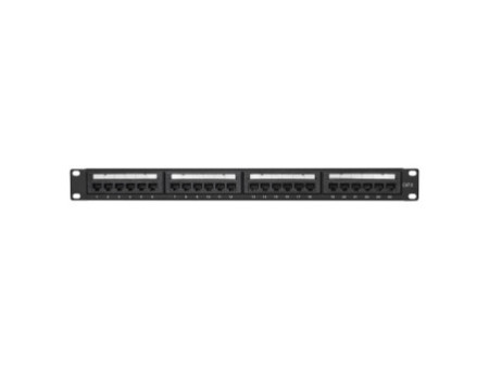 LogiLink Panneau de brassage 19' Cat.6, 24 ports, noir, 1 U