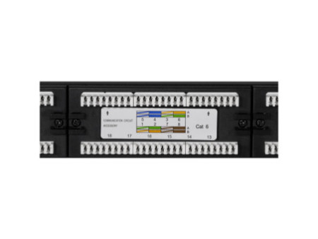 LogiLink Panneau de brassage 19' Cat.6, 24 ports, noir, 1 U