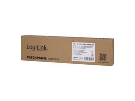 LogiLink Panneau de brassage 19' Cat.6, 24 ports, noir, 1 U