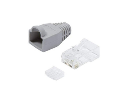 LogiLink Connecteur mâle RJ45, Cat.6, non blindé, gris