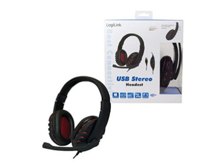 LogiLink Casque audio USB grande qualité, avec microphone